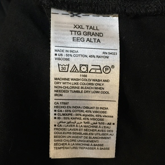 Old Navy Mandarin Collar Button Up Swing Blouse Womens XXL Tall Black Minimalist - Picture 10 of 12